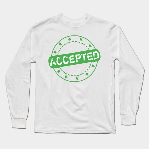 Accepted Stamp Icon Long Sleeve T-Shirt by Designso